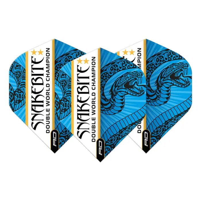 Red Dragon Hardcore Ionic Snakebite Blue and White Flights