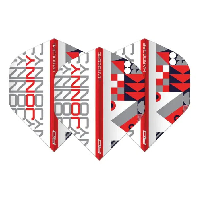 Red Dragon Hardcore Jonny Stack White and Red Flights