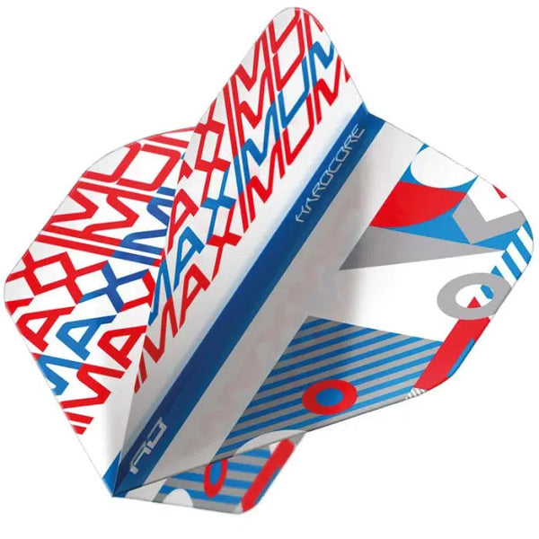 Red Dragon Hardcore Josh Payne Stack White & Blue Standard Flights-1-Premier Darts
