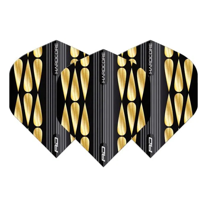 Red Dragon Hardcore Premium Gold and Black Teardrop Flights