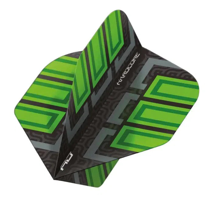 Red Dragon Hardcore Radical Black and Green Blocks Standard Flights
