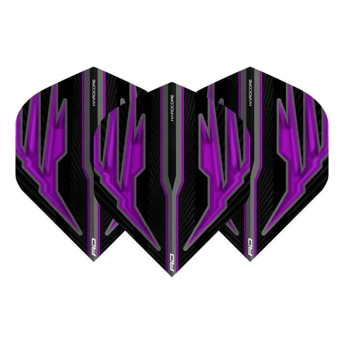 Red Dragon Hardcore Radical Black and Purple Standard Flights