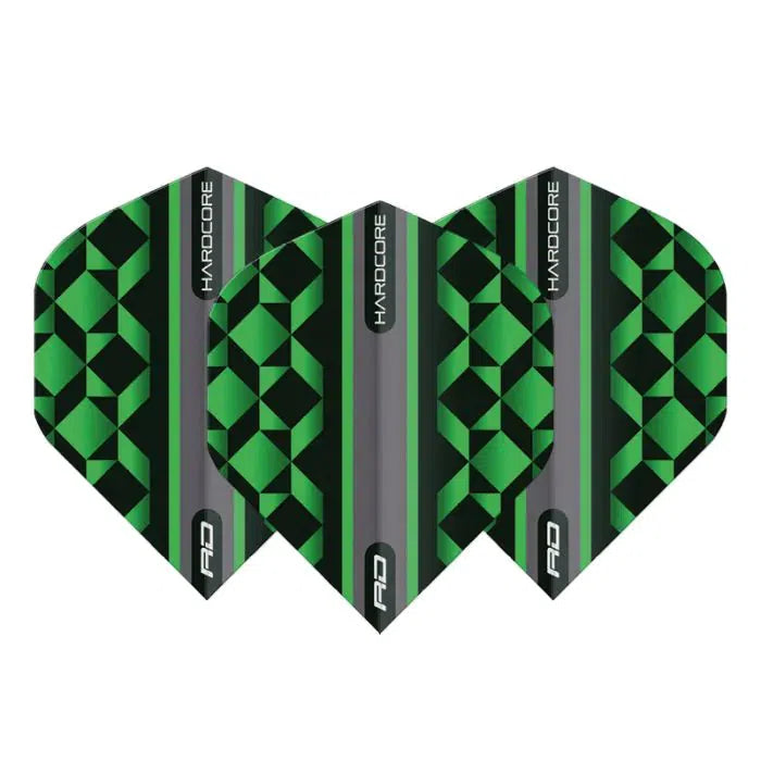Red Dragon Hardcore Radical Green and Black Geometric Standard Flights