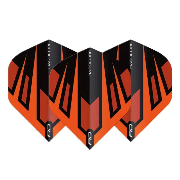 Red Dragon Hardcore Radical Orange and Black Fan Standard Flights