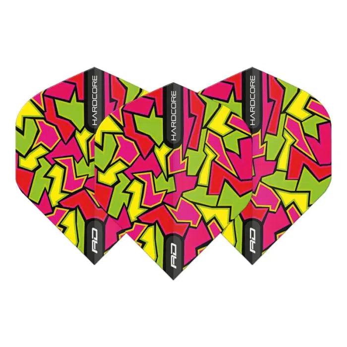 Red Dragon Hardcore Radical Red Crackle Standard Flights