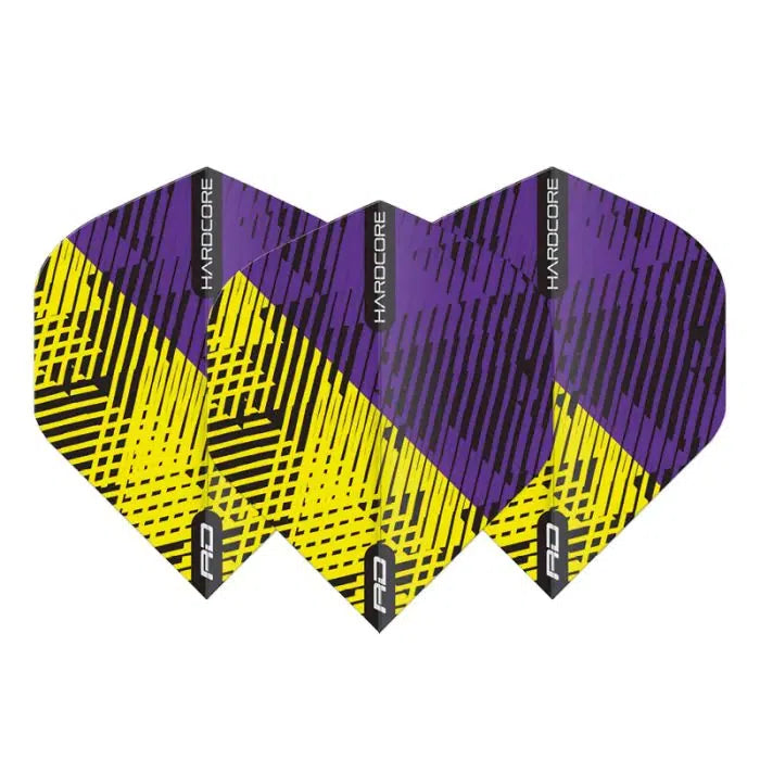 Red Dragon Hardcore Radical Yellow and Purple Fleck Standard Flights