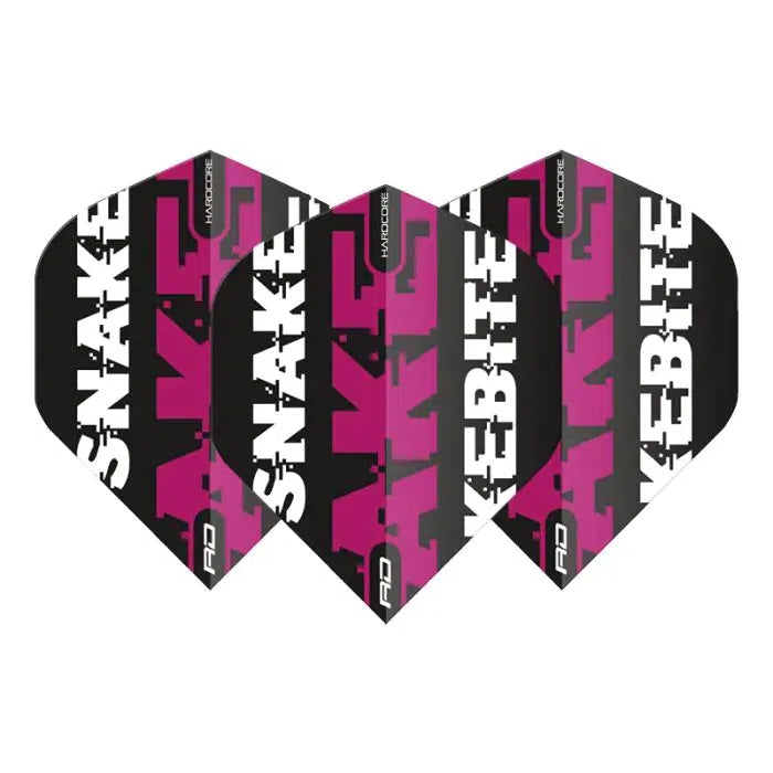 Red Dragon Hardcore Snakebite Black and Purple Flights