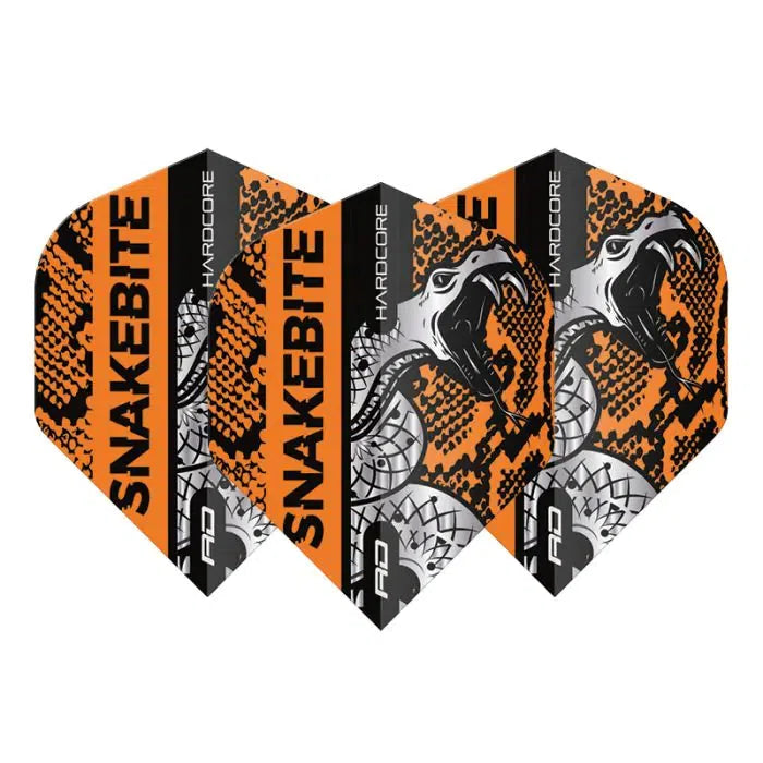 Red Dragon Hardcore Snakebite Coiled Snake Orange Flights