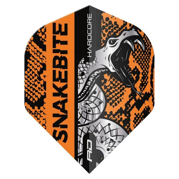 Red Dragon Hardcore Snakebite Coiled Snake Orange Flights-1-Premier Darts