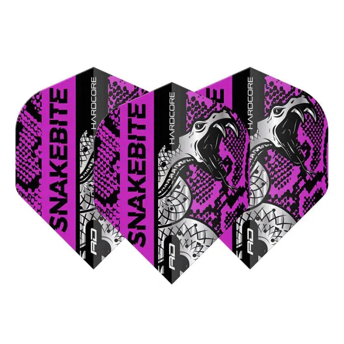 Red Dragon Hardcore Snakebite Coiled Snake Purple Flights