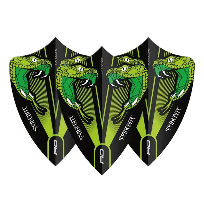 Red Dragon Hardcore Snakebite Green Transparent Freestyle Flights