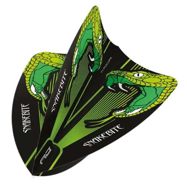 Red Dragon Hardcore Snakebite Green Transparent Freestyle Flights-1-Premier Darts