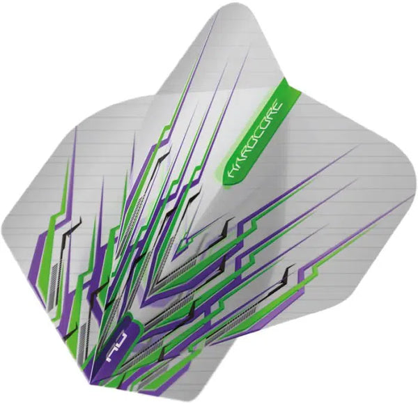 Red Dragon Hardcore Snakebite Purple & Green Mohawk Flights-1-Premier Darts
