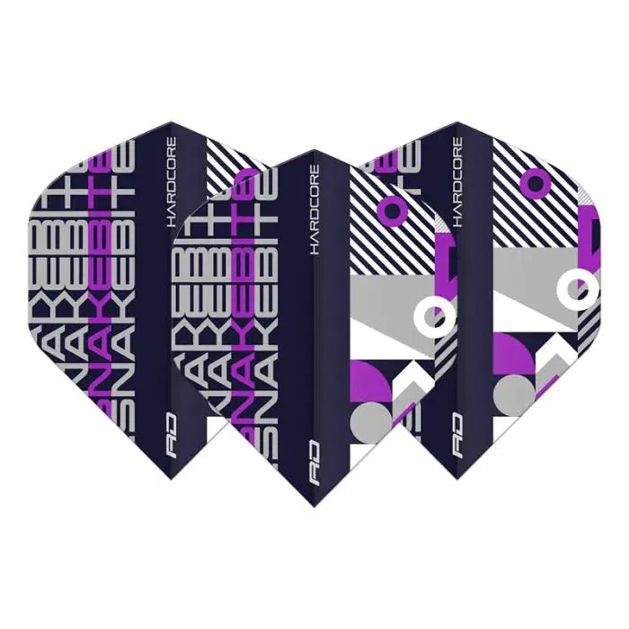 Red Dragon Hardcore Snakebite Stack Black and Purple Flights