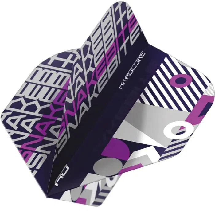 Red Dragon Hardcore Snakebite Stack Black and Purple Flights