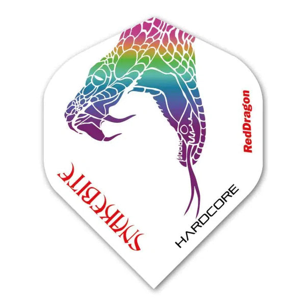 Red Dragon Hardcore Snakebite White Flights-1-Premier Darts