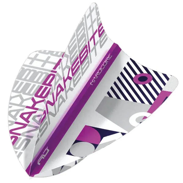 Red Dragon Hardcore Snakebite White Stack Freestyle Flights-1-Premier Darts