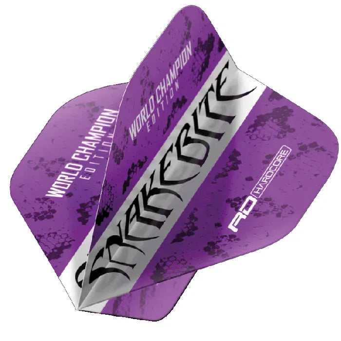 Red Dragon Hardcore Snakebite World Champion 2020 Purple and White Flights