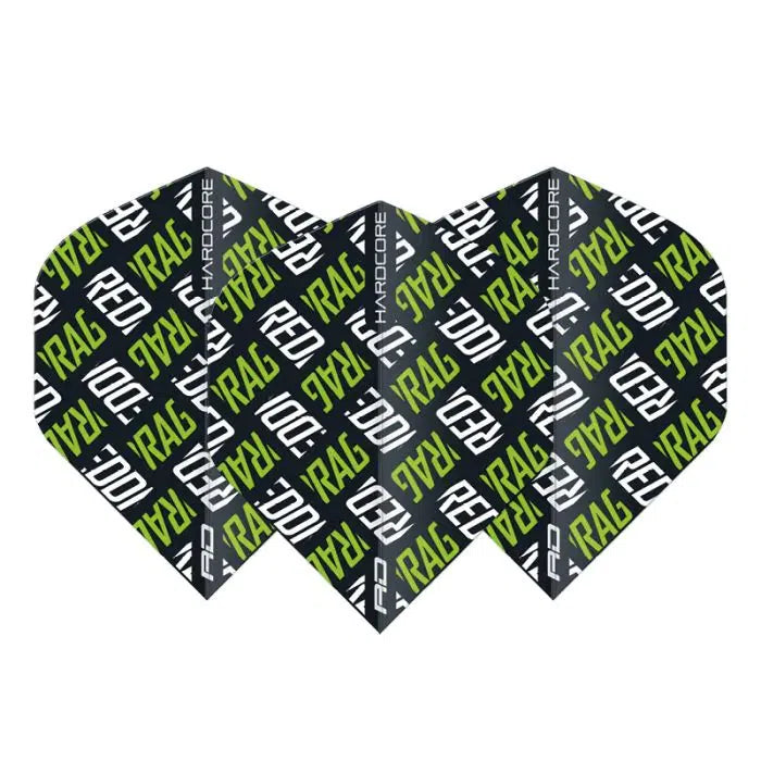 Red Dragon Hardcore XT Green and White Red Dragon Logo Flights