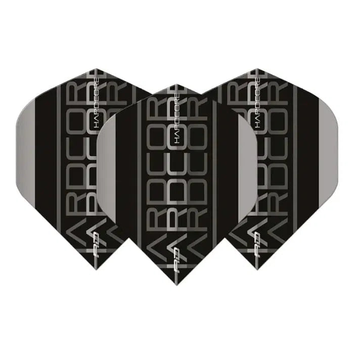 Red Dragon Hardcore XT Grey and Black Triple Flights