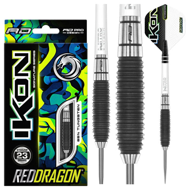 Red Dragon Ikon 1.3 85% Tungsten Steel Tip Darts-1-23 GRAM-Premier Darts