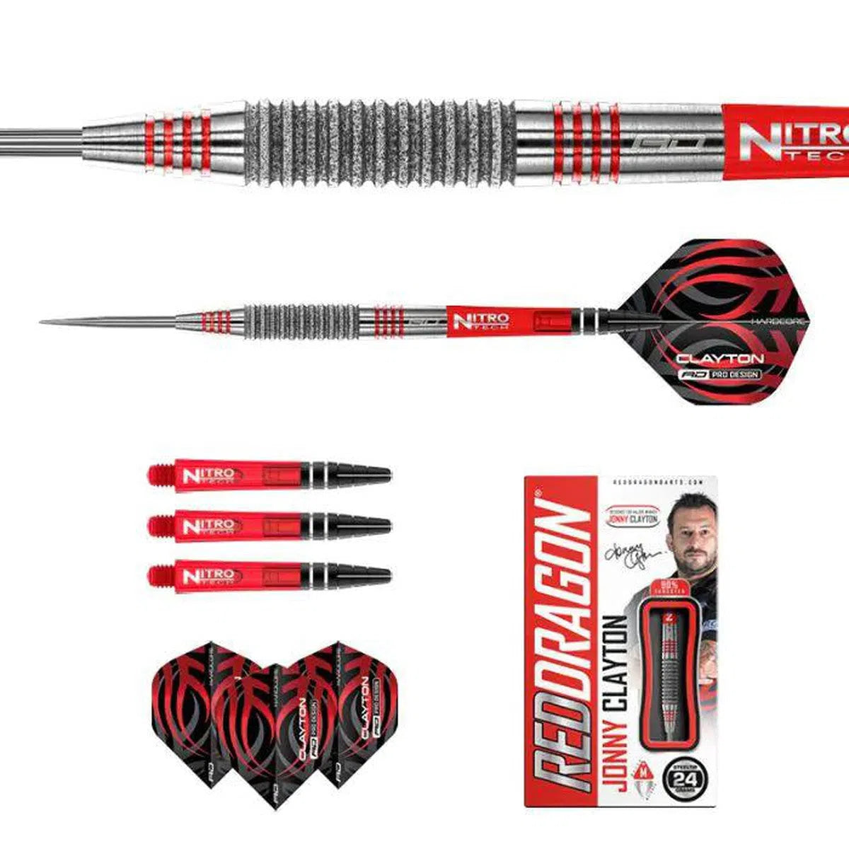 Red Dragon Jonny Clayton Element 90% Tungsten Steel Tip Darts