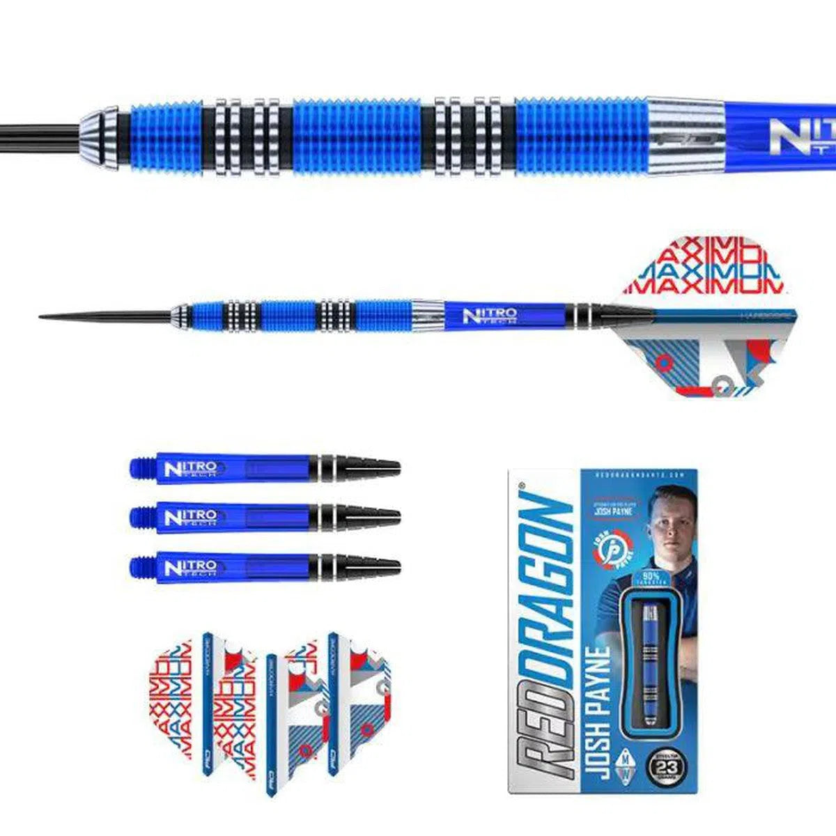 Red Dragon Josh Payne 90% Tungsten Steel Tip Darts