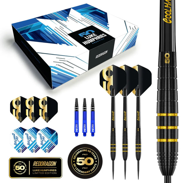 Red Dragon Luke Humphries 50 Year Limited Edition Player Box-1-22 GRAM-Premier Darts