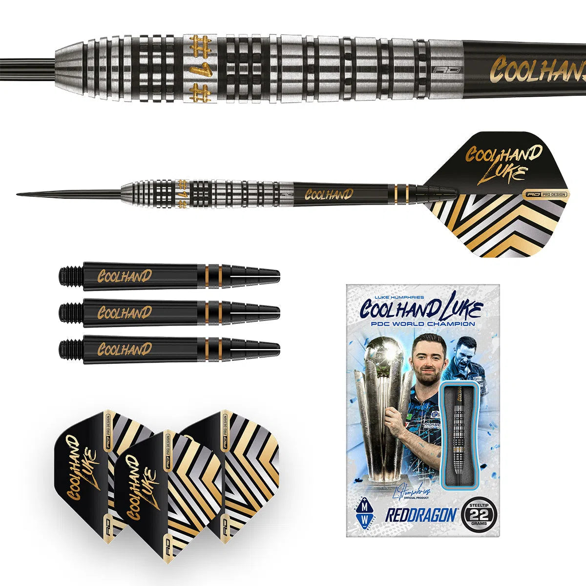 Red Dragon Luke Humphries Prestige 90% Tungsten Steel Tip Darts