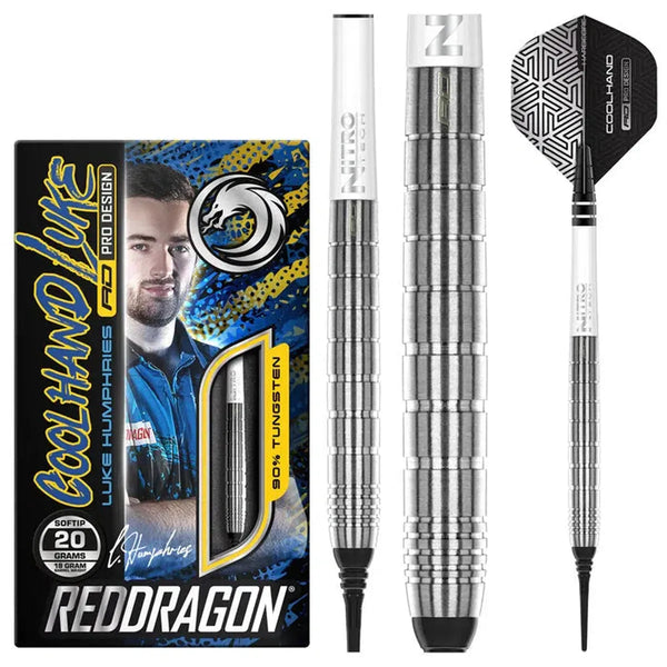 Red Dragon Luke Humphries TX1 90% Tungsten Soft Tip Darts-1-20 GRAM-Premier Darts