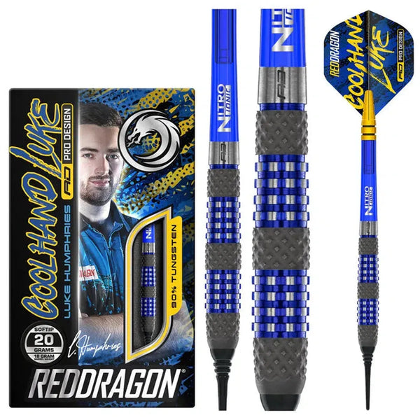 Red Dragon Luke Humphries TX2 Atomised 90% Tungsten Soft Tip Darts-1-18 GRAM-Premier Darts