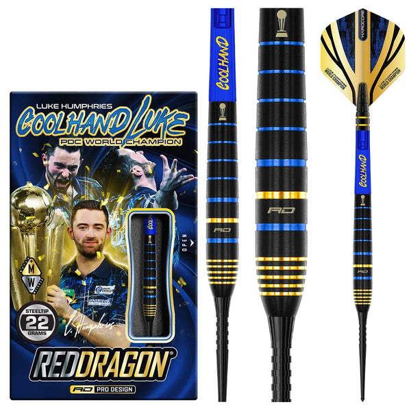 Red Dragon Luke Humphries TX4 Avenger 90% Tungsten Steel Tip Darts-1-22 GRAM-Premier Darts