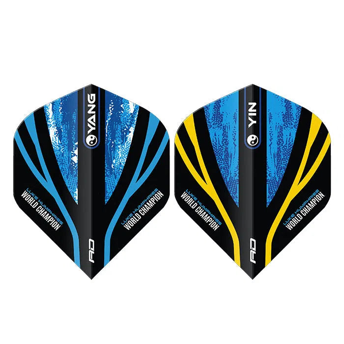 Red Dragon Luke Humphries World Champion Blue and Gold Yin Yang Flights