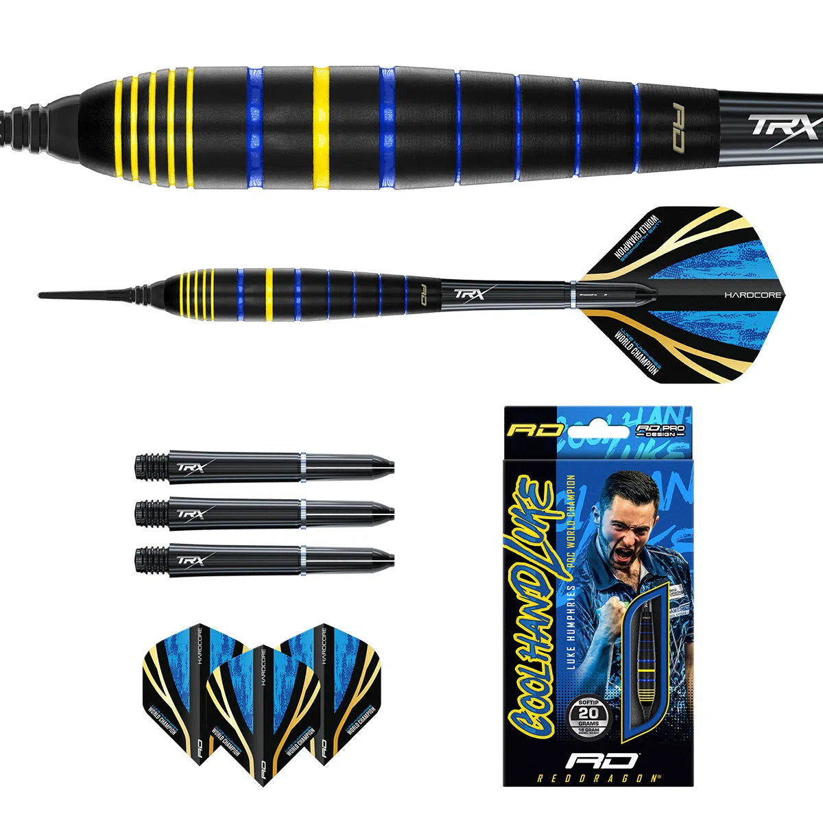 Red Dragon Luke Humphries World Champion Brass Soft Tip Darts