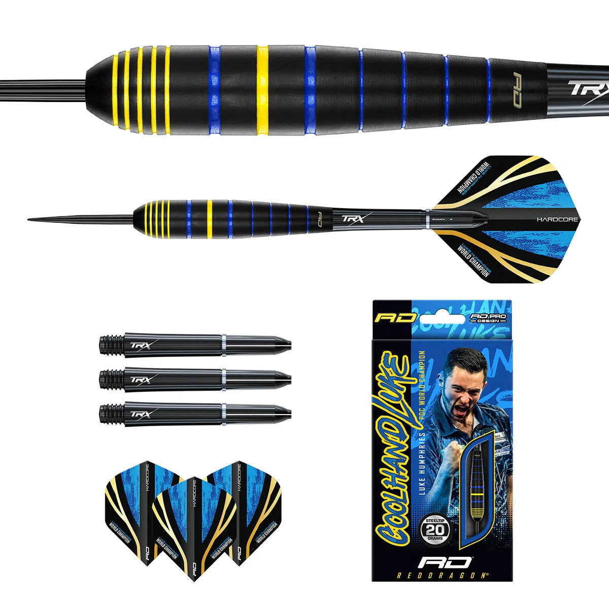 Red Dragon Luke Humphries World Champion Brass Steel Tip Darts
