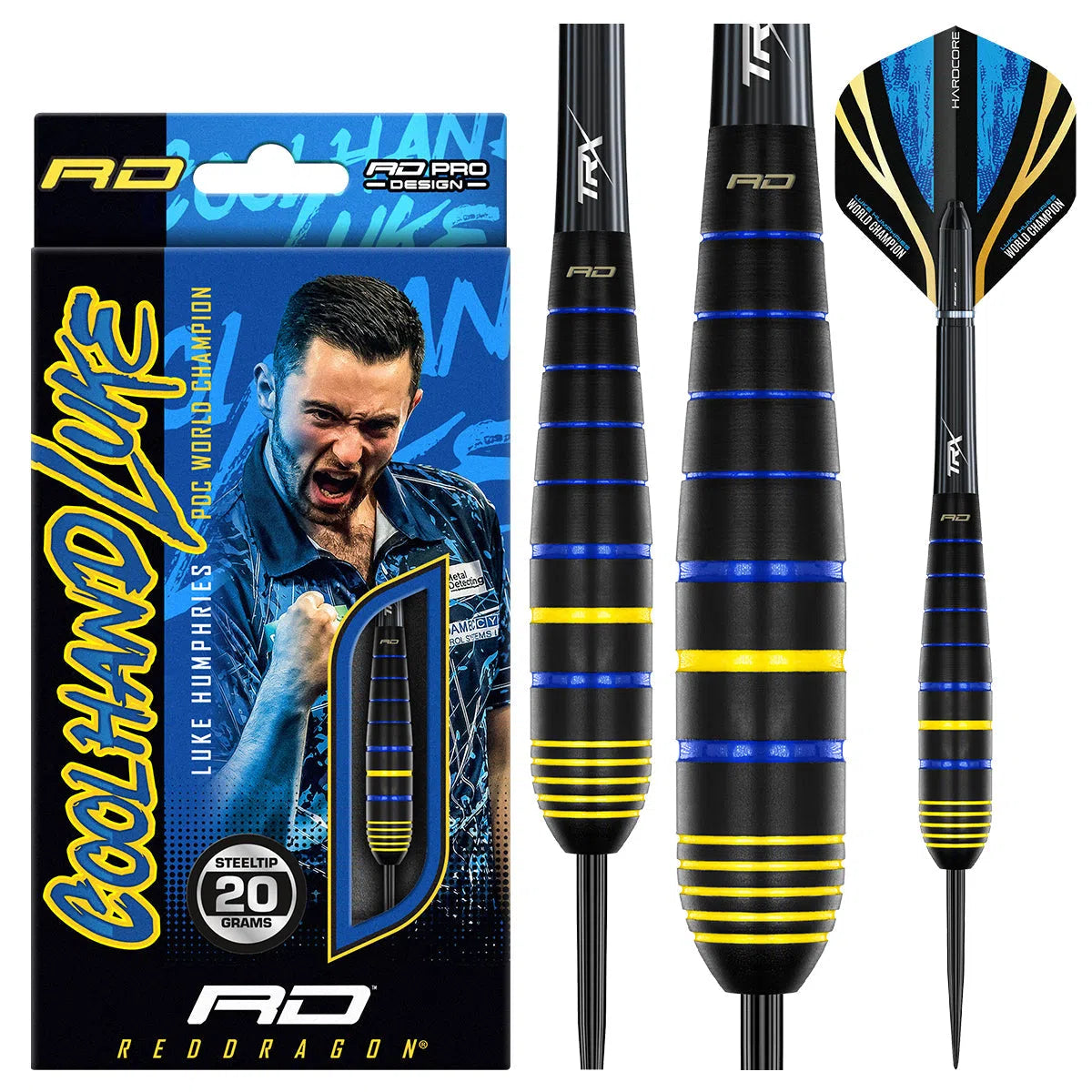 Red Dragon Luke Humphries World Champion Brass Steel Tip Darts