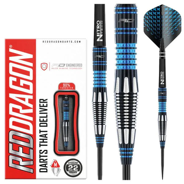 Red Dragon Marlin 90% Tungsten Steel Tip Darts-1-22 GRAM-Premier Darts