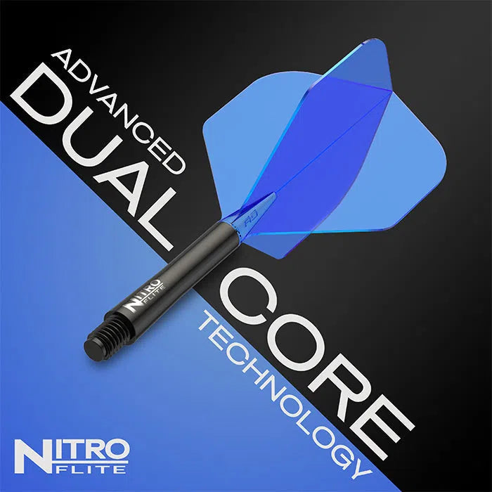 Red Dragon Nitro Flite - Integrated Flight and Shaft-13-Black-Short-Premier Darts
