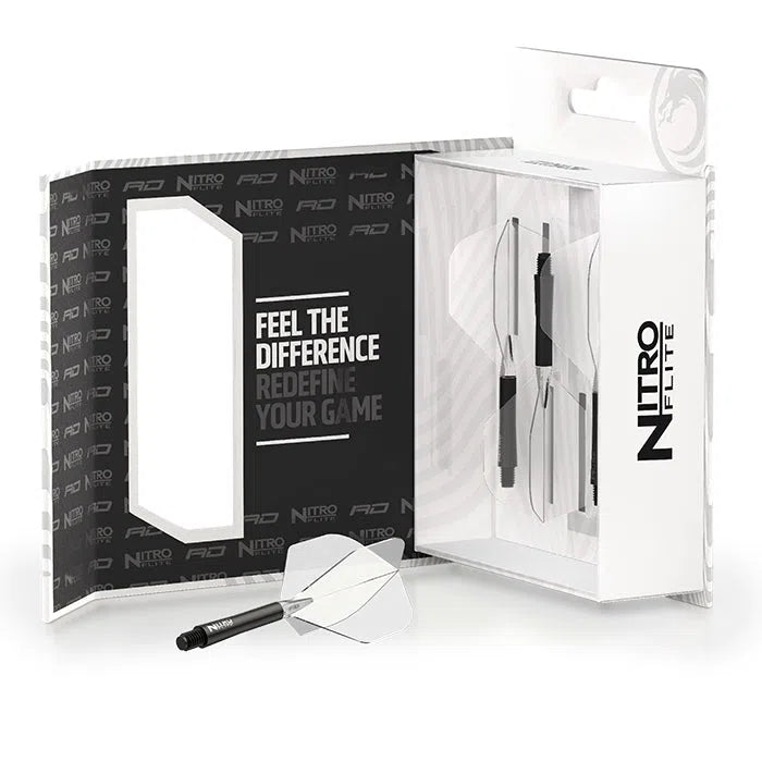 Red Dragon Nitro Flite - Integrated Flight and Shaft-20-Black-Short-Premier Darts