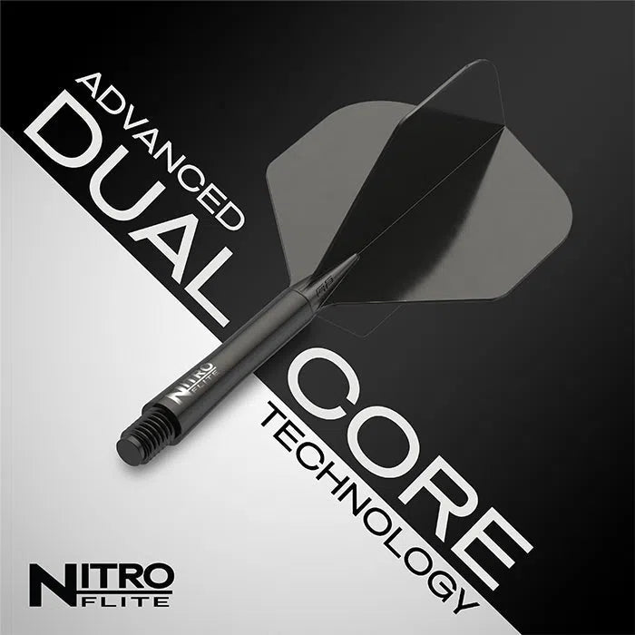 Red Dragon Nitro Flite - Integrated Flight and Shaft-4-Black-Short-Premier Darts