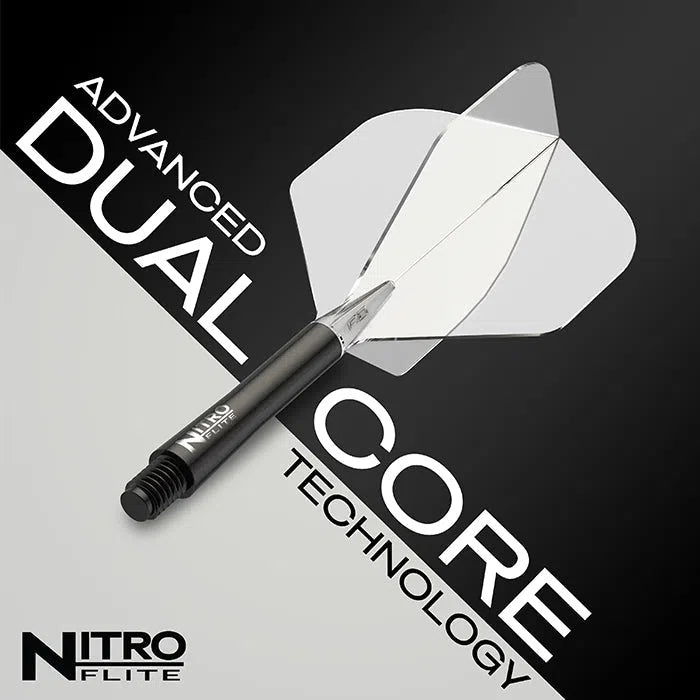 Red Dragon Nitro Flite - Integrated Flight and Shaft-21-Black-Short-Premier Darts