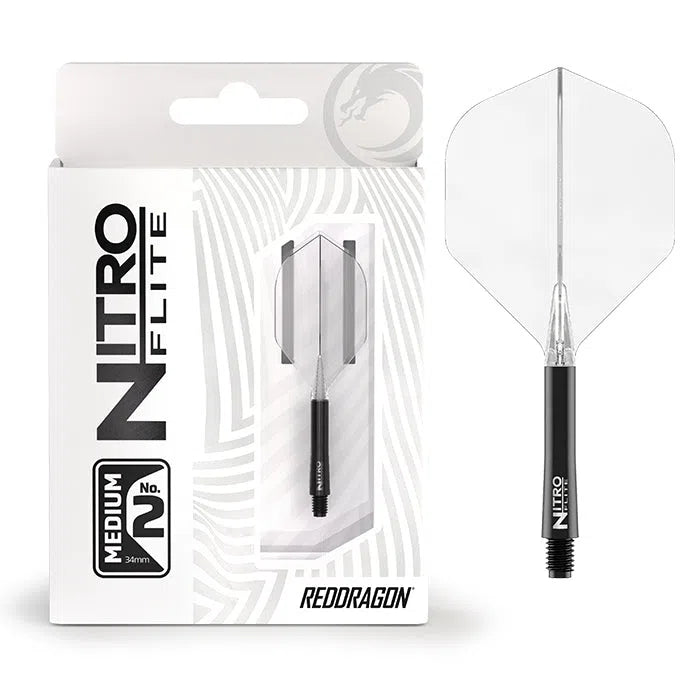 Red Dragon Nitro Flite - Integrated Flight and Shaft-26-Black-Short-Premier Darts