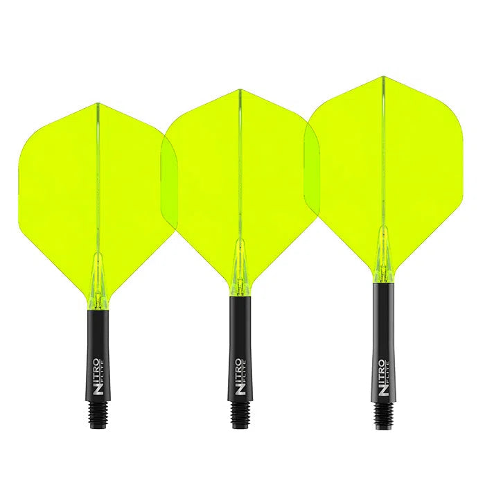 Red Dragon Nitro Flite - Integrated Flight and Shaft-37-Black-Short-Premier Darts