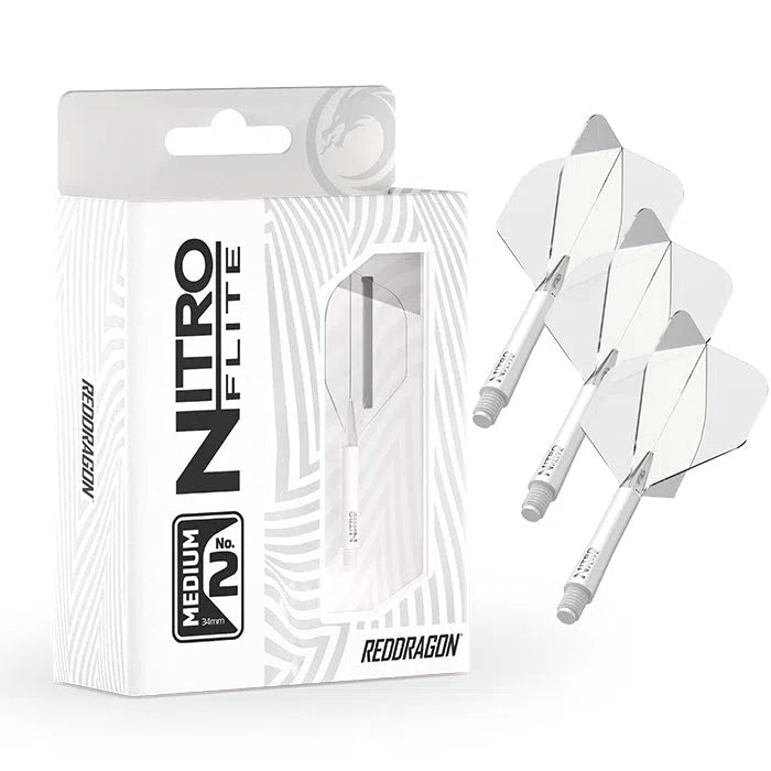 Red Dragon Nitro Flite - Integrated Flight and Shaft-41-Black-Short-Premier Darts