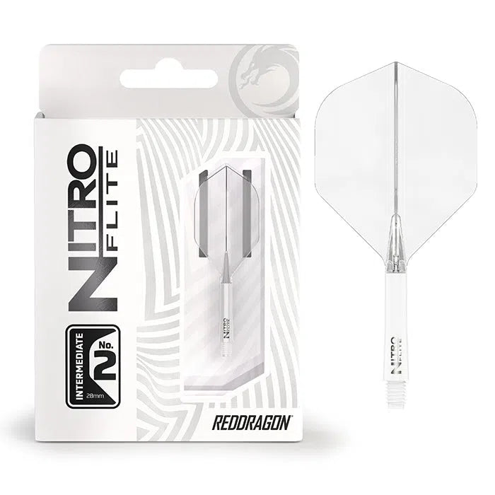 Red Dragon Nitro Flite - Integrated Flight and Shaft-47-Clear-Intermediate-Premier Darts