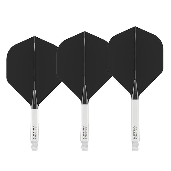 Red Dragon Nitro Flite - Integrated Flight and Shaft-53-Black-Short-Premier Darts