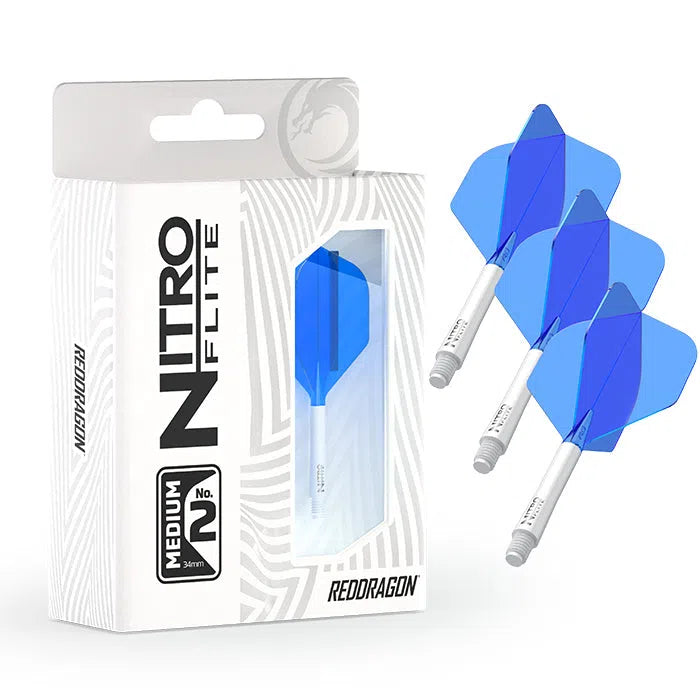 Red Dragon Nitro Flite - Integrated Flight and Shaft-85-Black-Short-Premier Darts