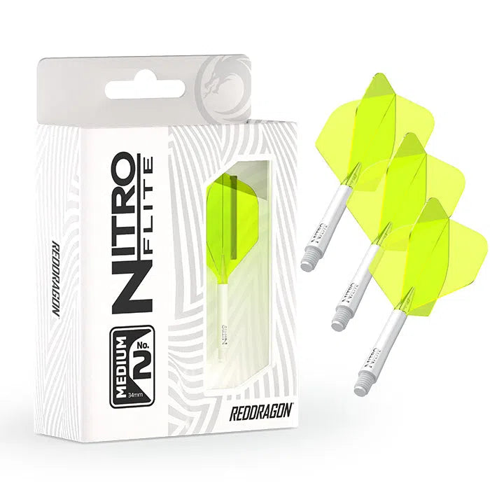 Red Dragon Nitro Flite - Integrated Flight and Shaft-97-Black-Short-Premier Darts
