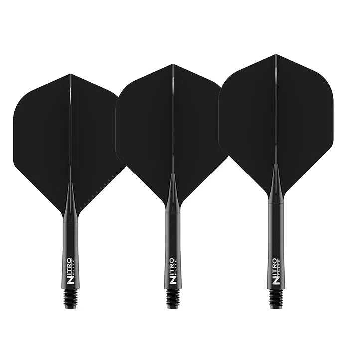 Red Dragon Nitro Flite - Integrated Flight and Shaft-6-Black-Short-Premier Darts