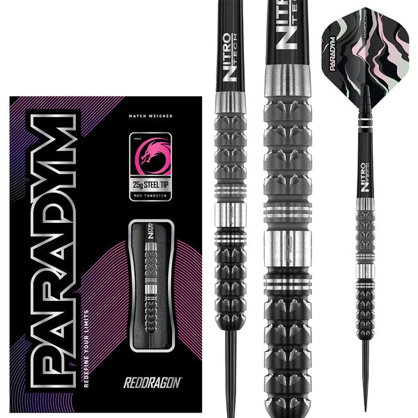 Red Dragon Paradym - Tapered 90% Tungsten Steel Tip Darts-1-21 GRAM-Premier Darts